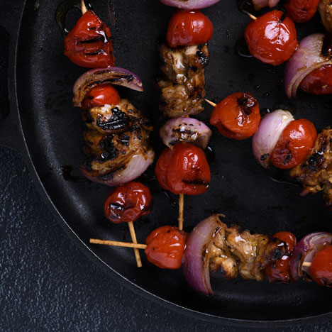Sweet Piquanté Peppers and Chicken Skewers