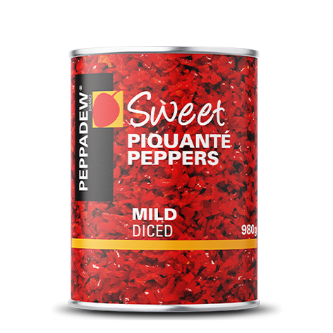 Sweet Piquante Peppers - Mild Diced 980g